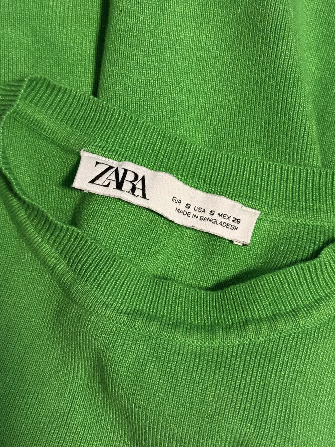 ZARA Green Sleeveless Knit Top - Size S - photo 3