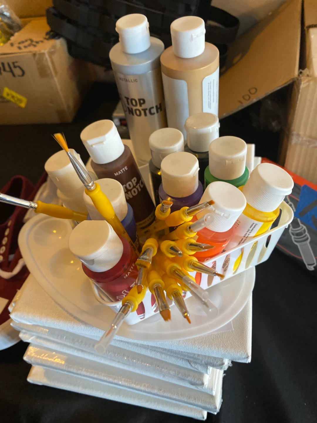 Art Supplies Paint Set with Canvases and Brushes - photo 2