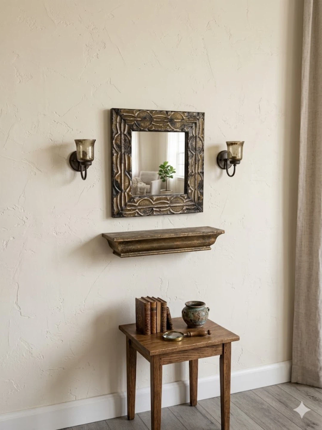Olde Good Things Vintage Antique Tin Mirror