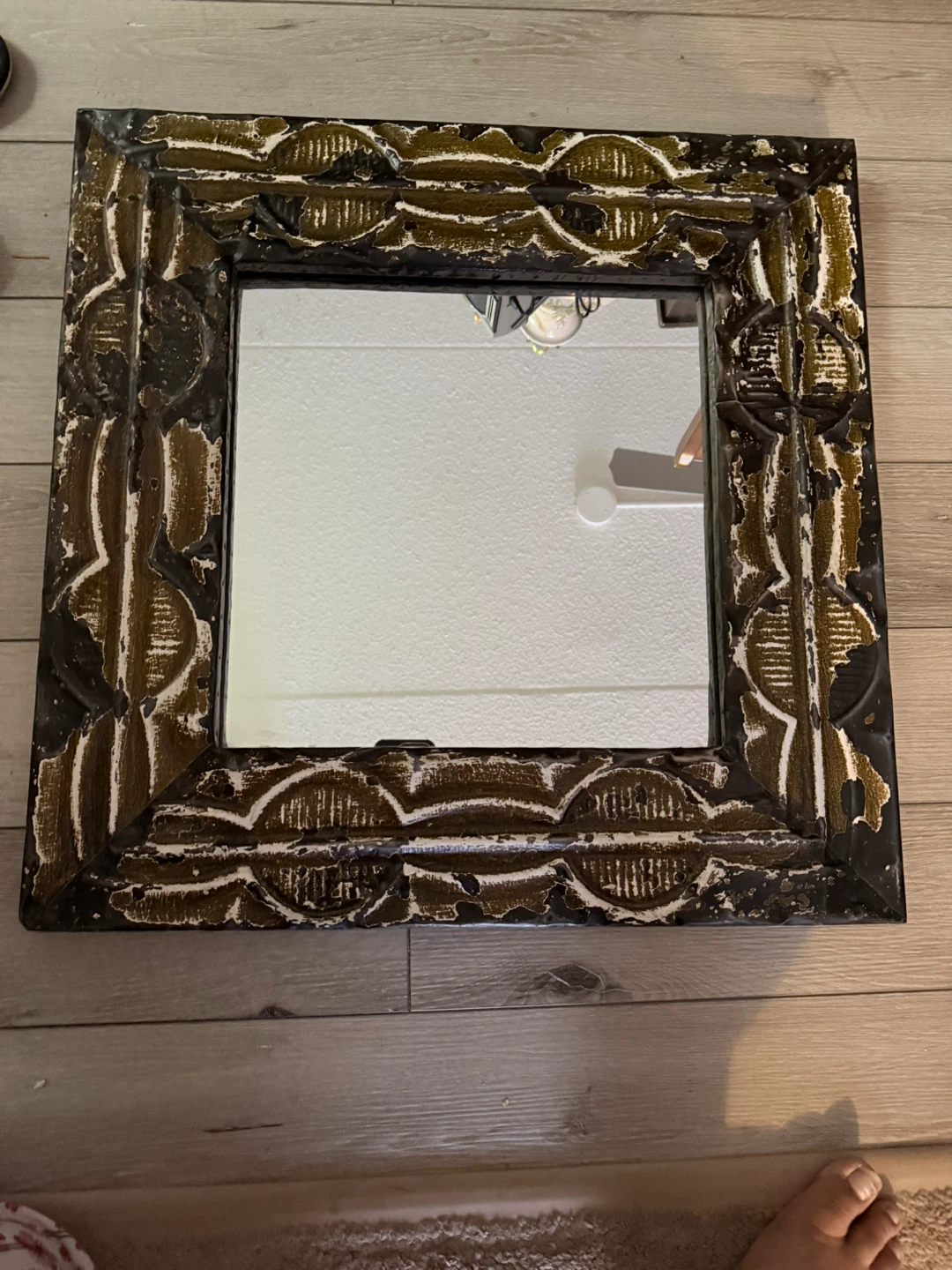 Olde Good Things Vintage Antique Tin Mirror - photo 3