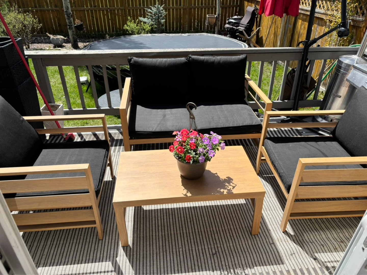 Outdoor Patio Furniture Set with Coffee Table