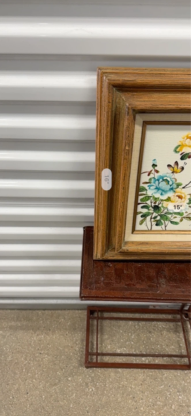 Vintage Framed Oriental Asian Flower & Butterfly-Signed - photo 4