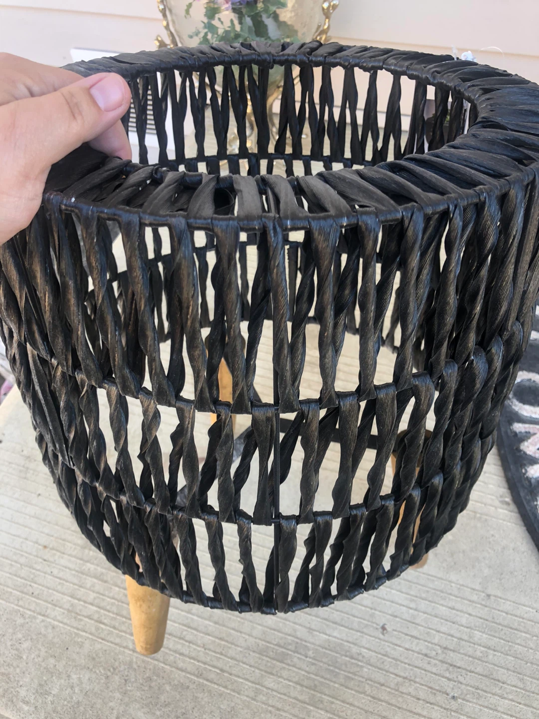New Black Woven Plant Stand from Homesense - photo 5