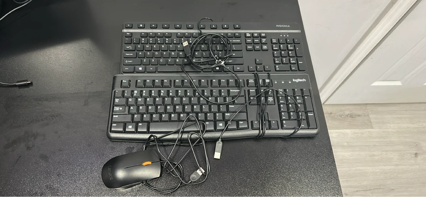Logitech & Insignia Wired Keyboards with Mouse