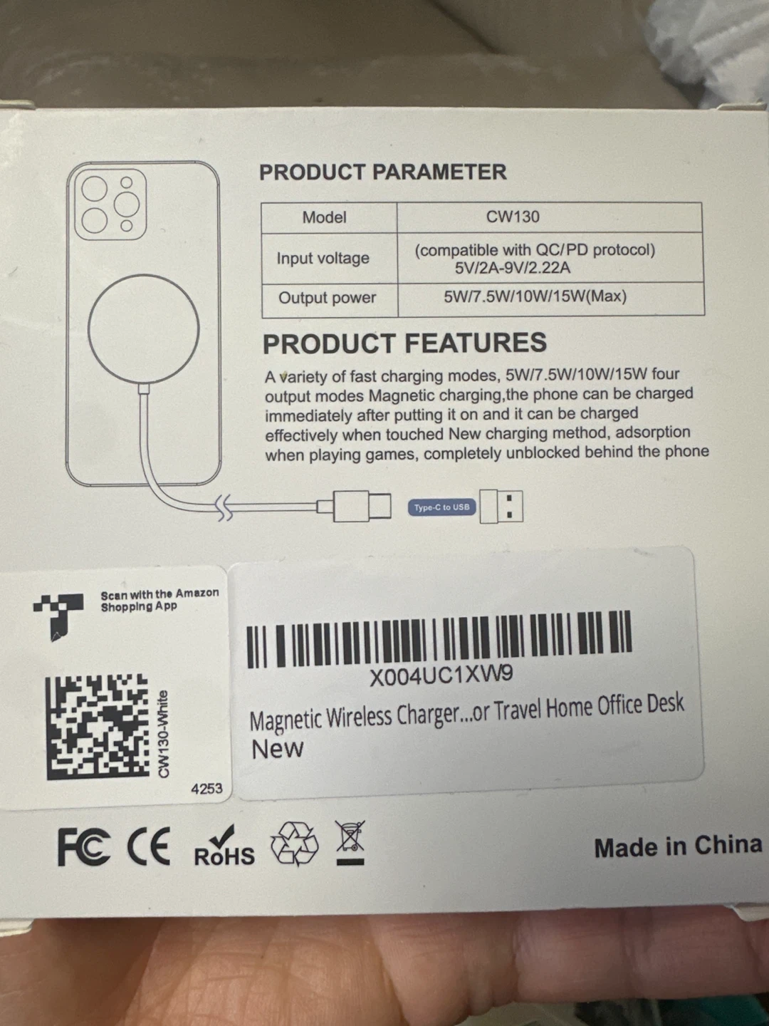 Magnetic Wireless Charger CW130 - photo 2