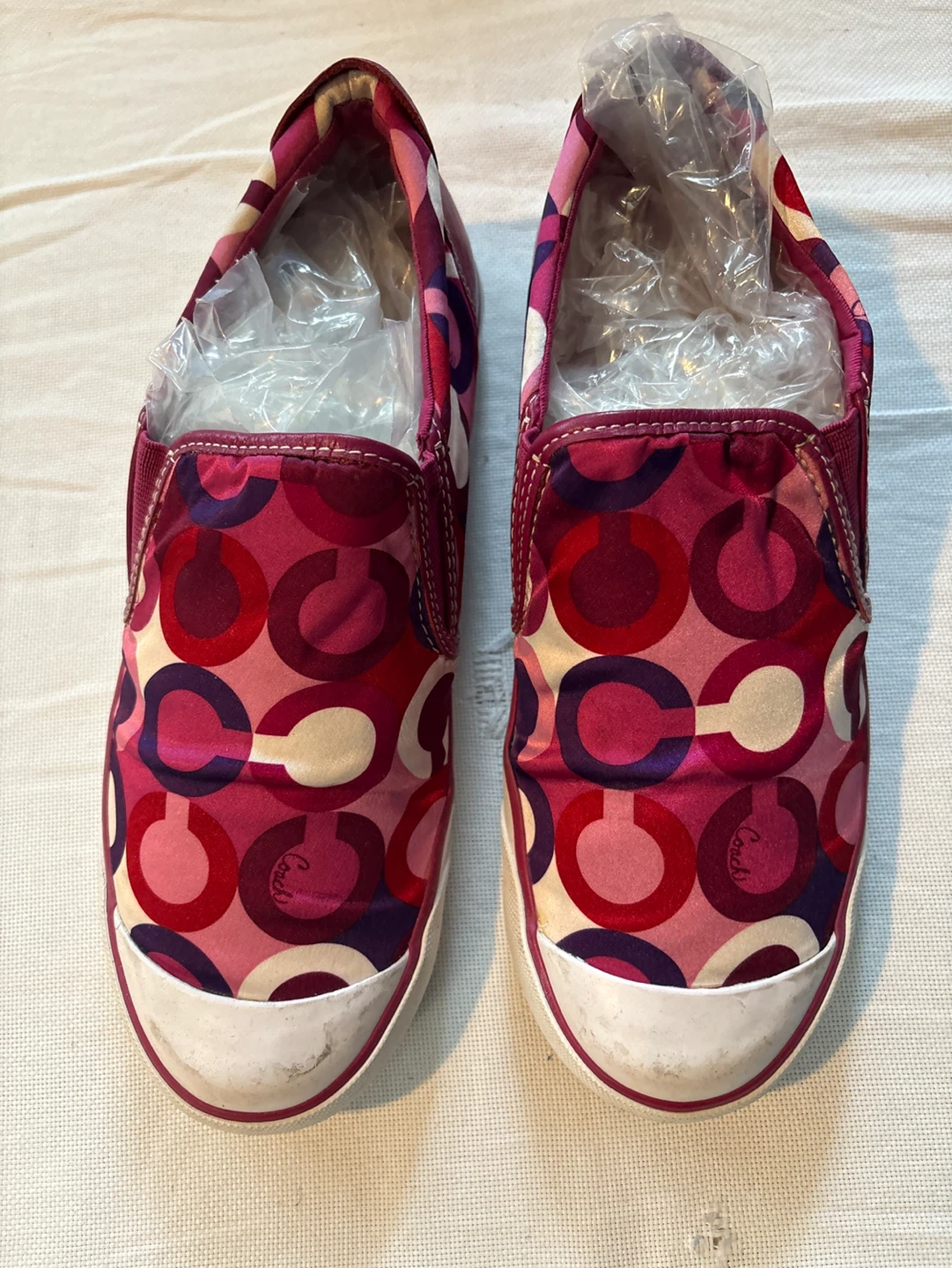 Coach Slip-On Sneakers - Pink Circle Logo