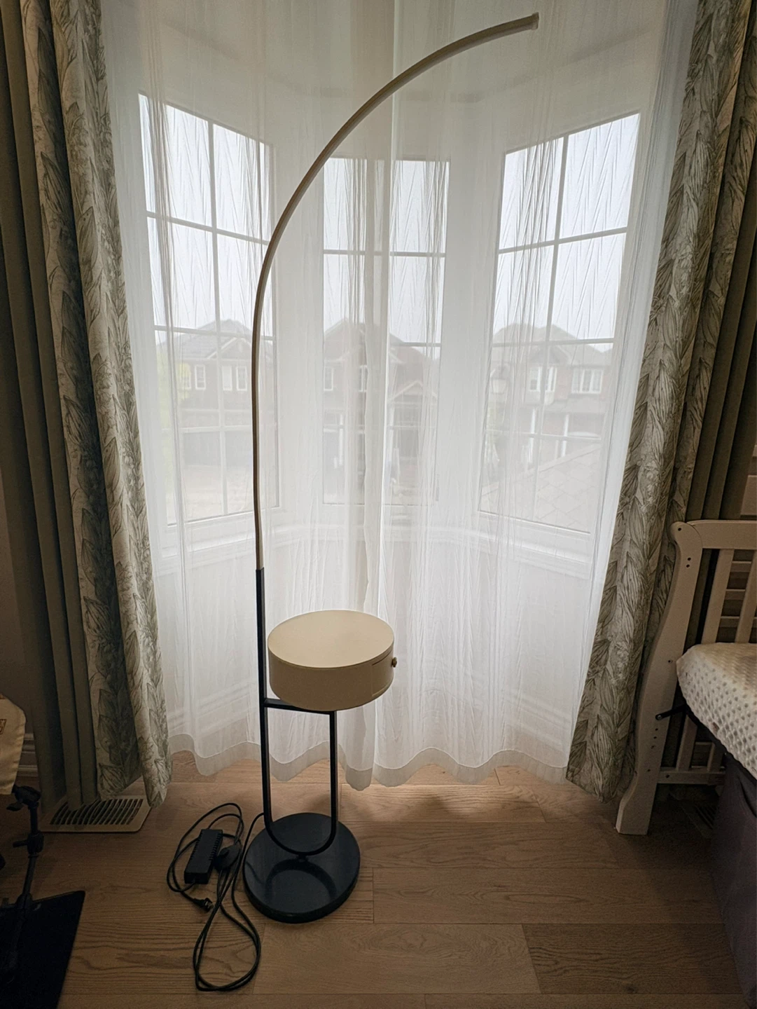 Floor Lamp with Side Table