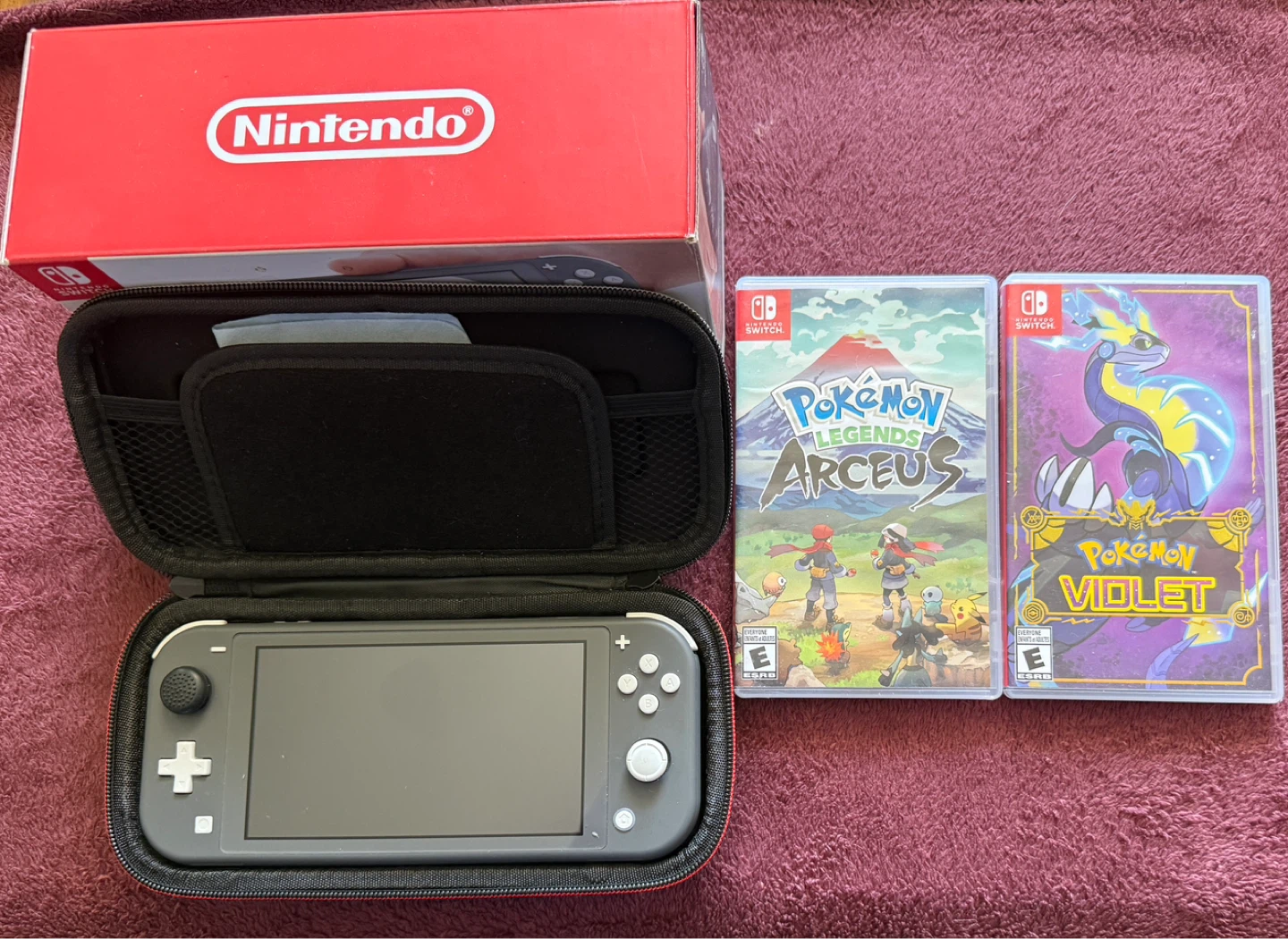 Nintendo Switch Lite Gray with Pokemon Legends Arceus & Violet