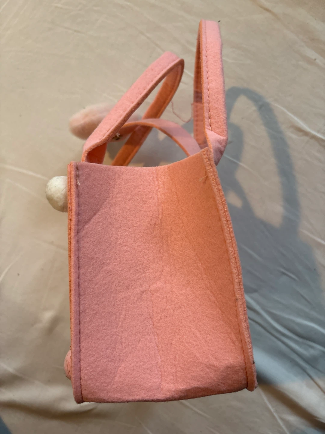 Pink Felt Tote Bag with Cloud Charm - photo 3