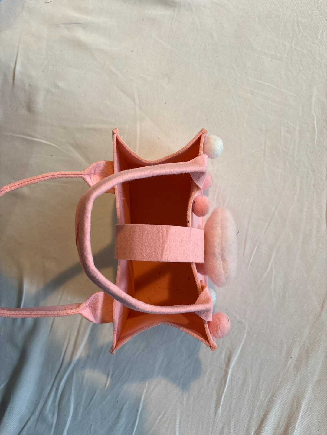 Pink Felt Tote Bag with Cloud Charm - photo 5