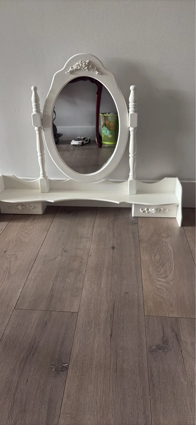 White Vanity Mirror with Shelves33x7.5x27 inches - photo 3