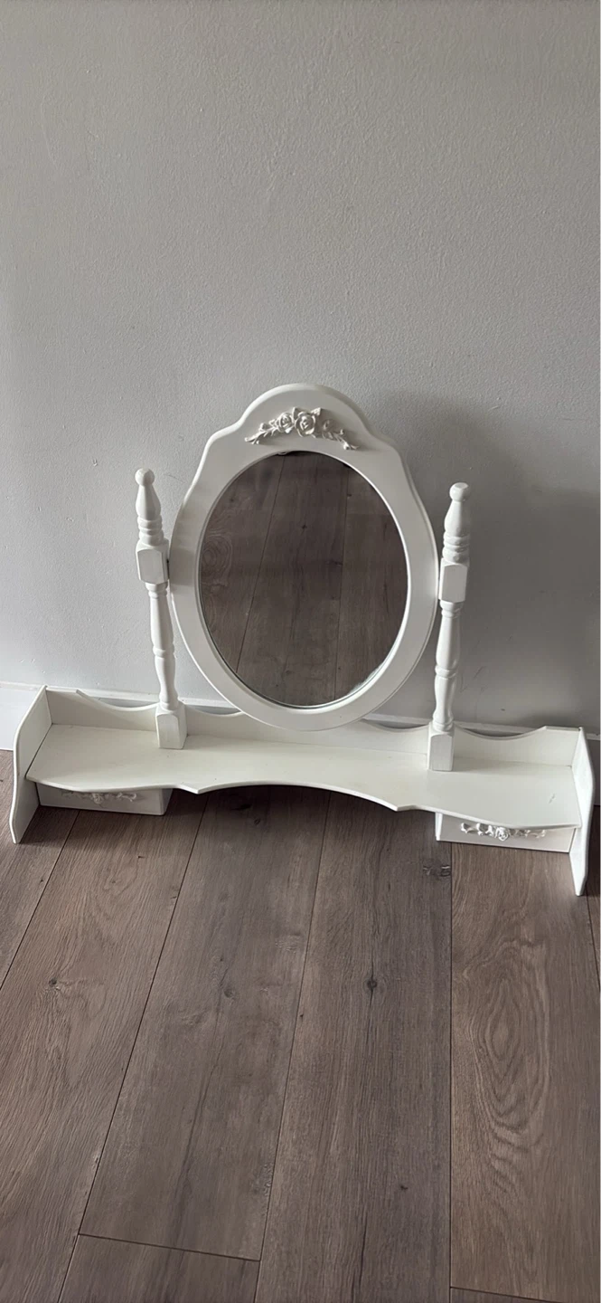 White Vanity Mirror with Shelves33x7.5x27 inches - photo 4