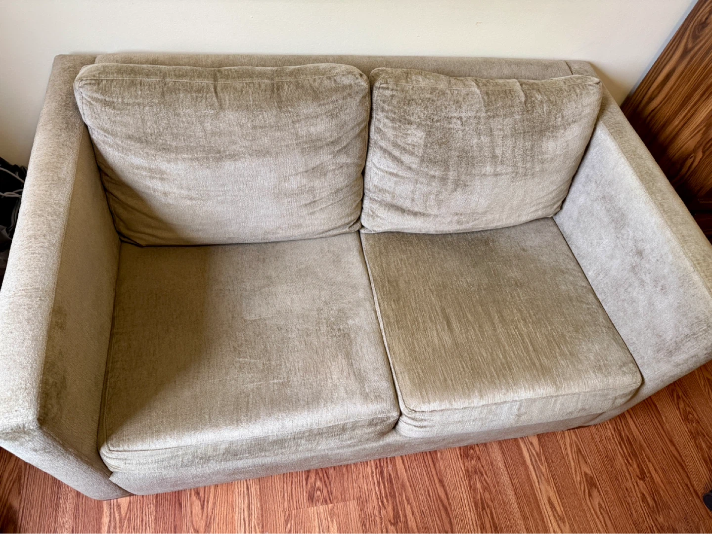 Light Brown/Army Green Loveseat Sofa - photo 3