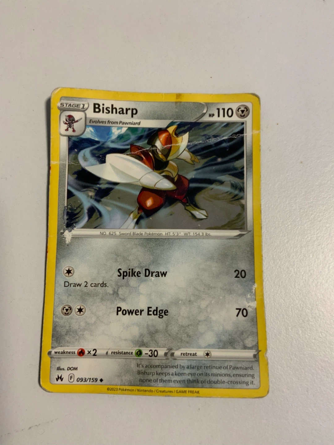 Pokemon Bisharp Trading Card