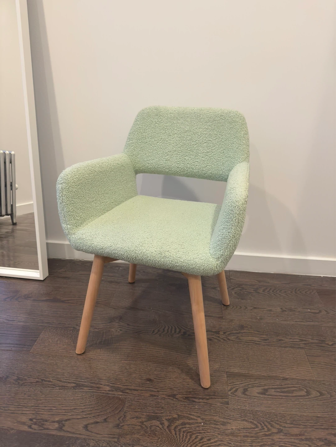 Sage Green Boucle Accent Chair / Desk Chair | Gramercy, NYC - photo 2