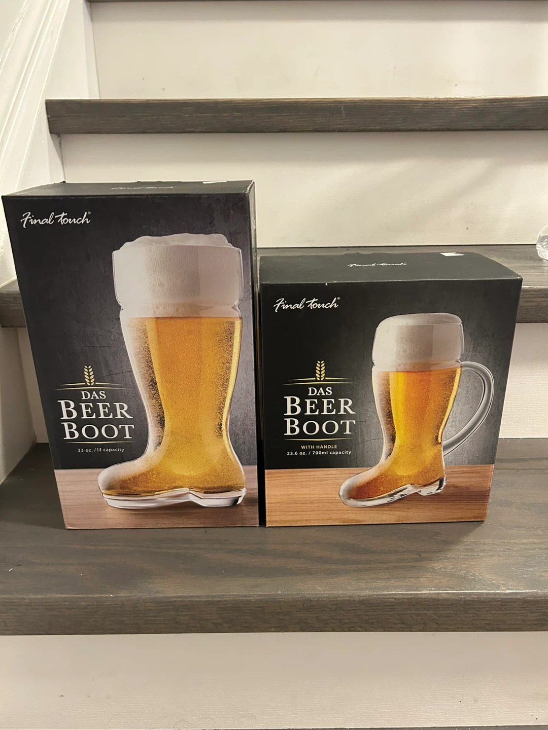His & Hers Das Beer Boot Glass Mug
