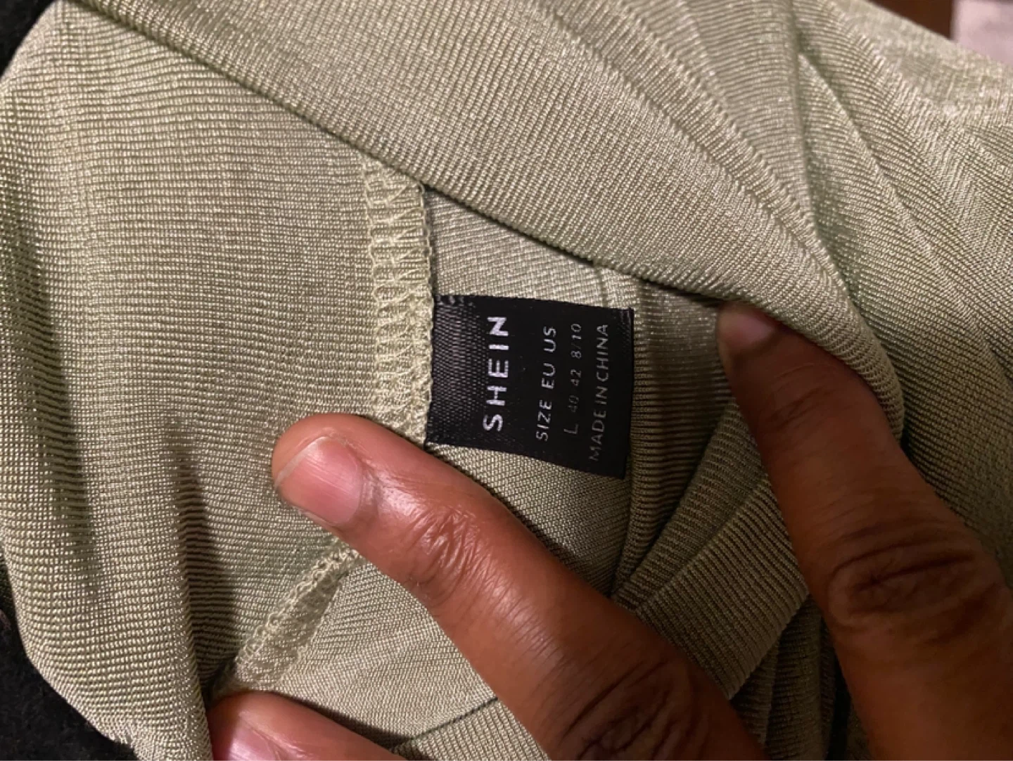 SHEIN Long Sleeve Ruched Maxi Dress - Sage Green - photo 4