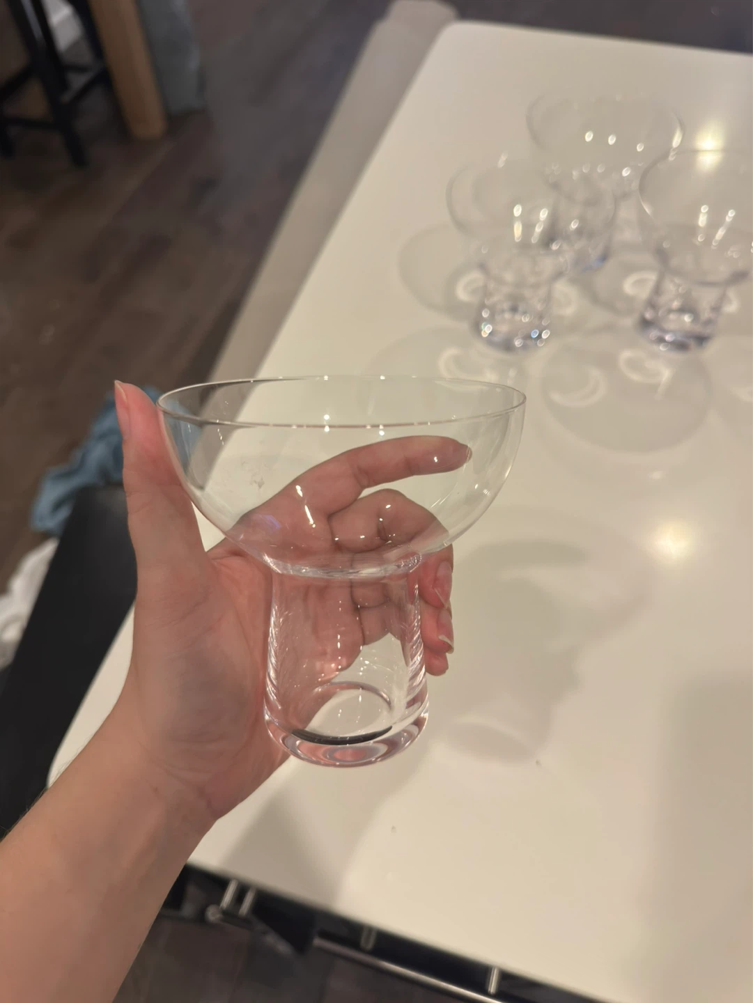 Set of 4 Clear Glass Margarita Glasses / Dessert Cups - photo 2