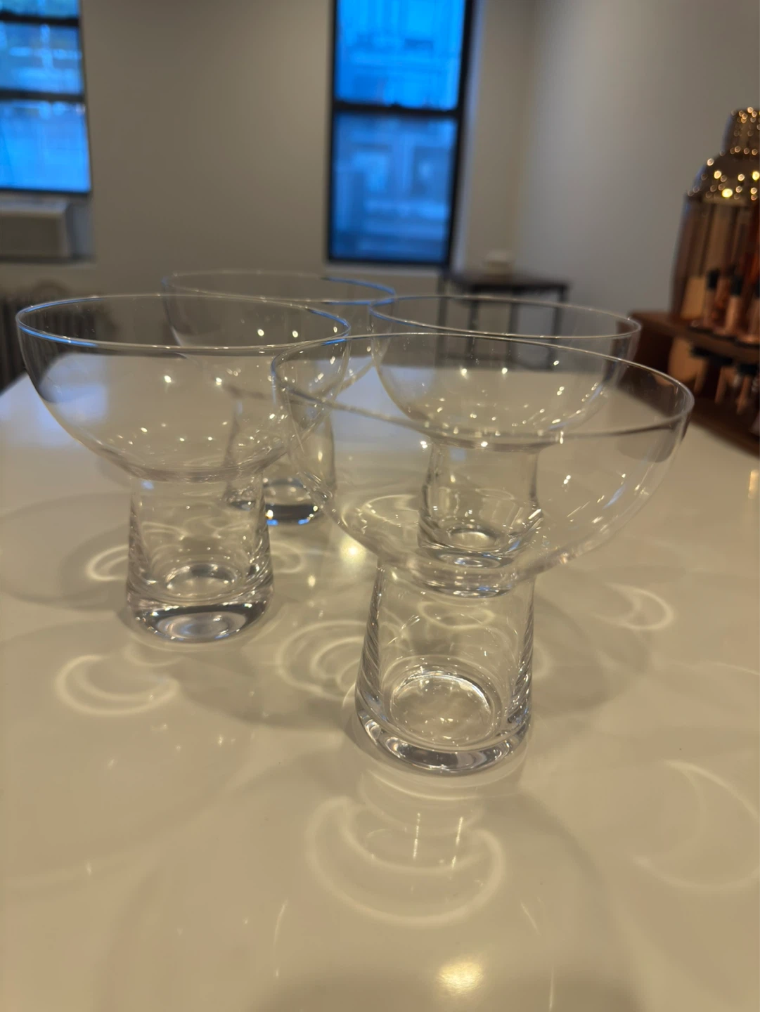 Set of 4 Clear Glass Margarita Glasses / Dessert Cups - photo 3