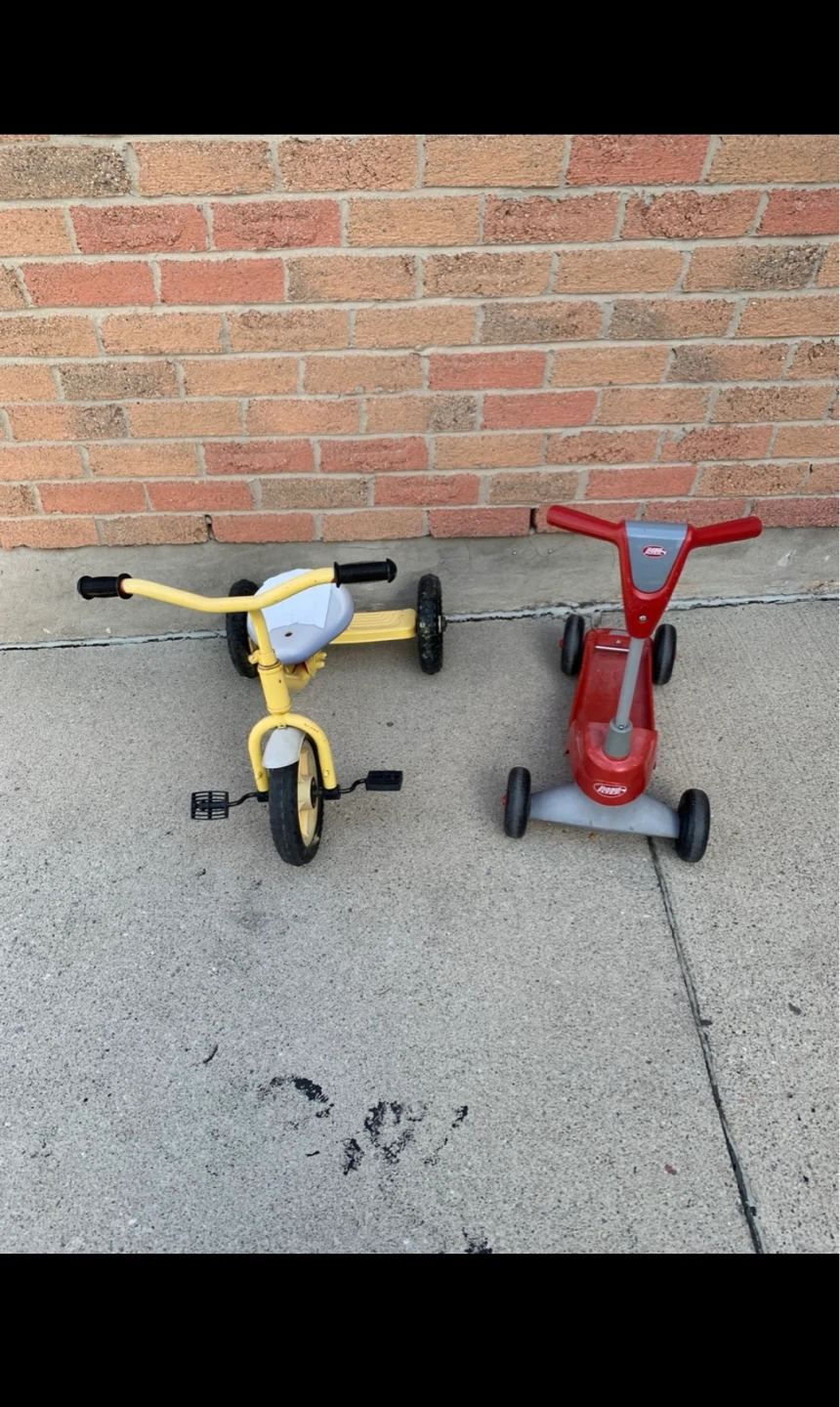 4-Wheel Scooter and Tricycle Bike Set - photo 2