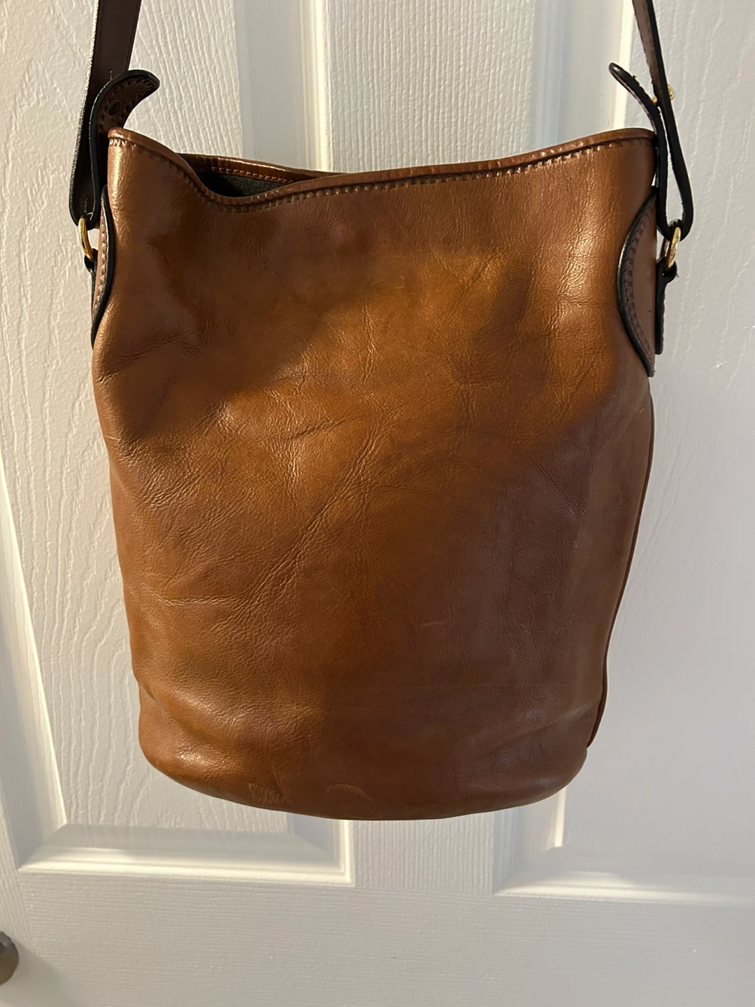 Brown Leather Bucket Bag - photo 2