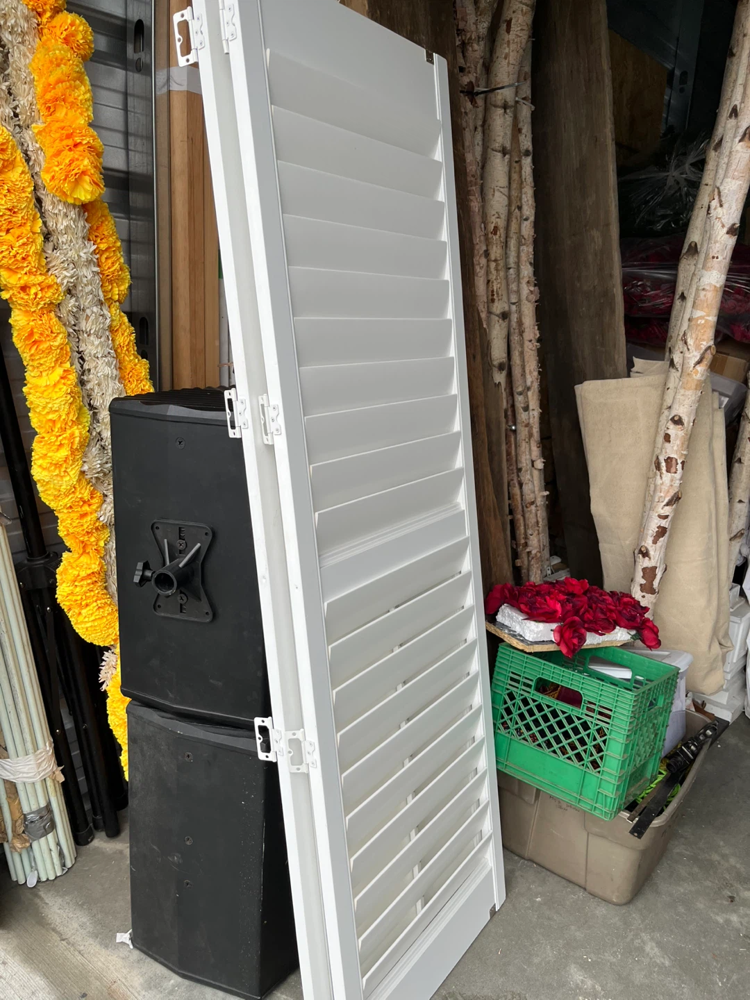 White Louvered Shutters