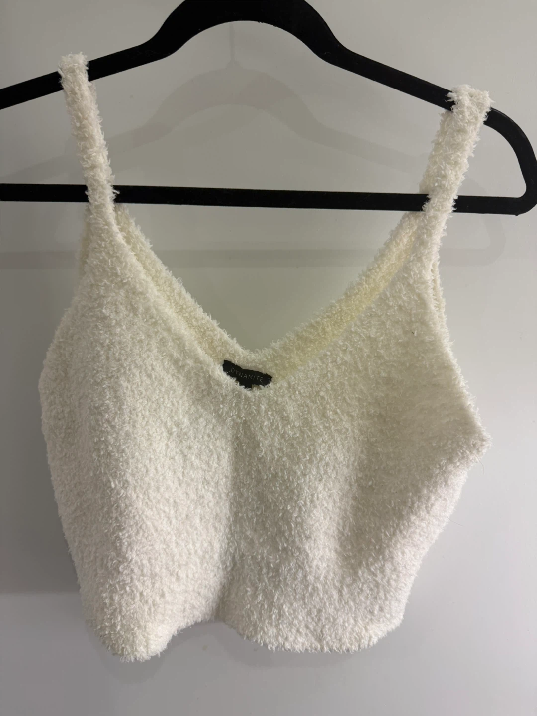 Dynamite Fuzzy Cropped Camisole L