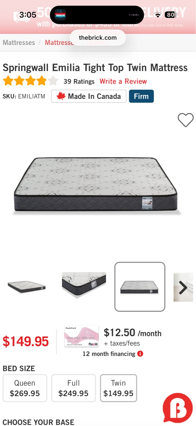 Springwall Emilia Tight Top Twin Mattress - photo 4