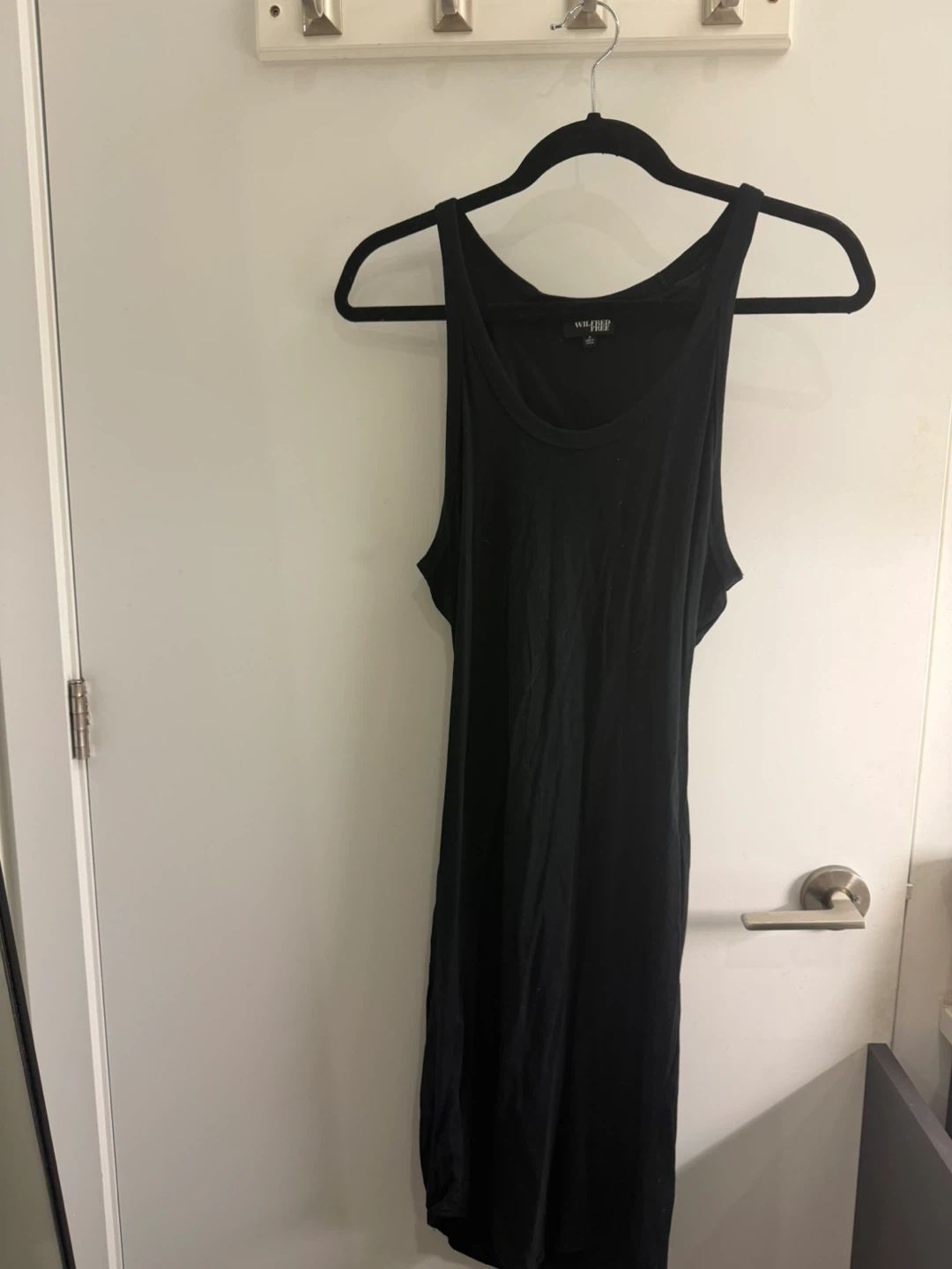 Aritzia Black Cut-Out Midi Dress Sz M