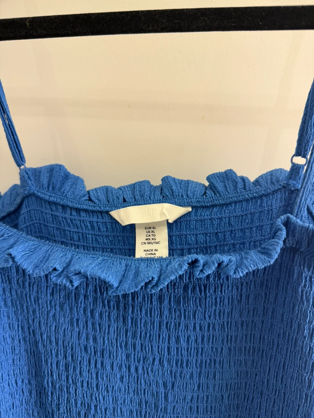 H&M Blue Smocked Sundress XL - photo 2