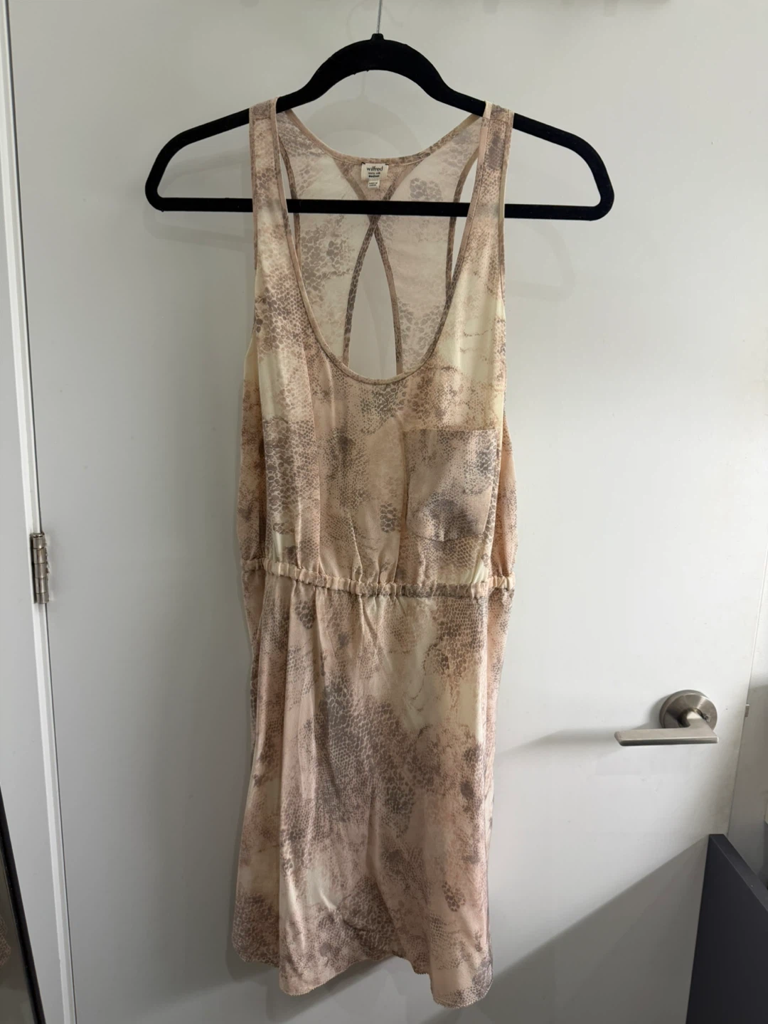 Aritzia 100% Silk Sleeveless Snake Print Dress - Medium