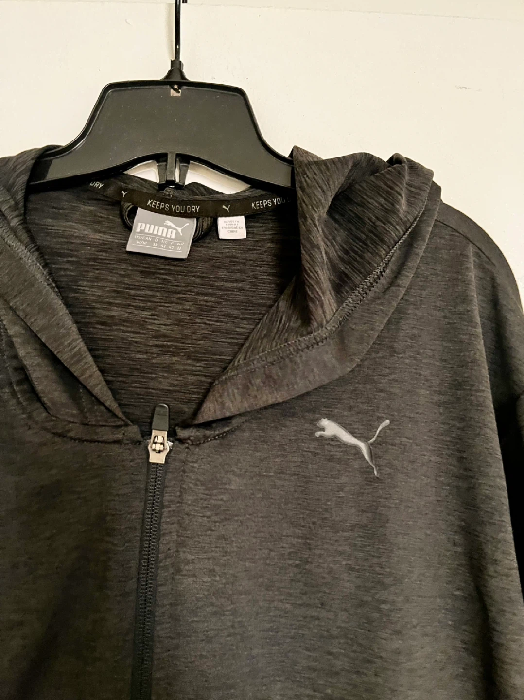 Puma Women's Ash Black cropped Full Zip Hoodie Jacket M/M - photo 2