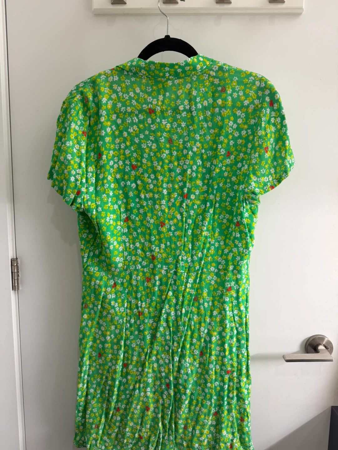 Sunday Best Green Floral Mini Dress sz L - photo 4
