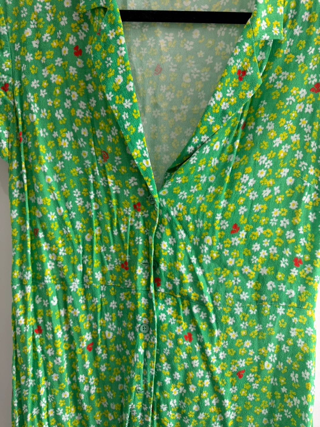 Sunday Best Green Floral Mini Dress sz L - photo 3