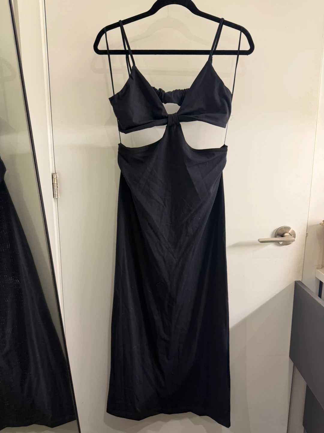 Dynamite Black Dress with Front Cutout Sz M