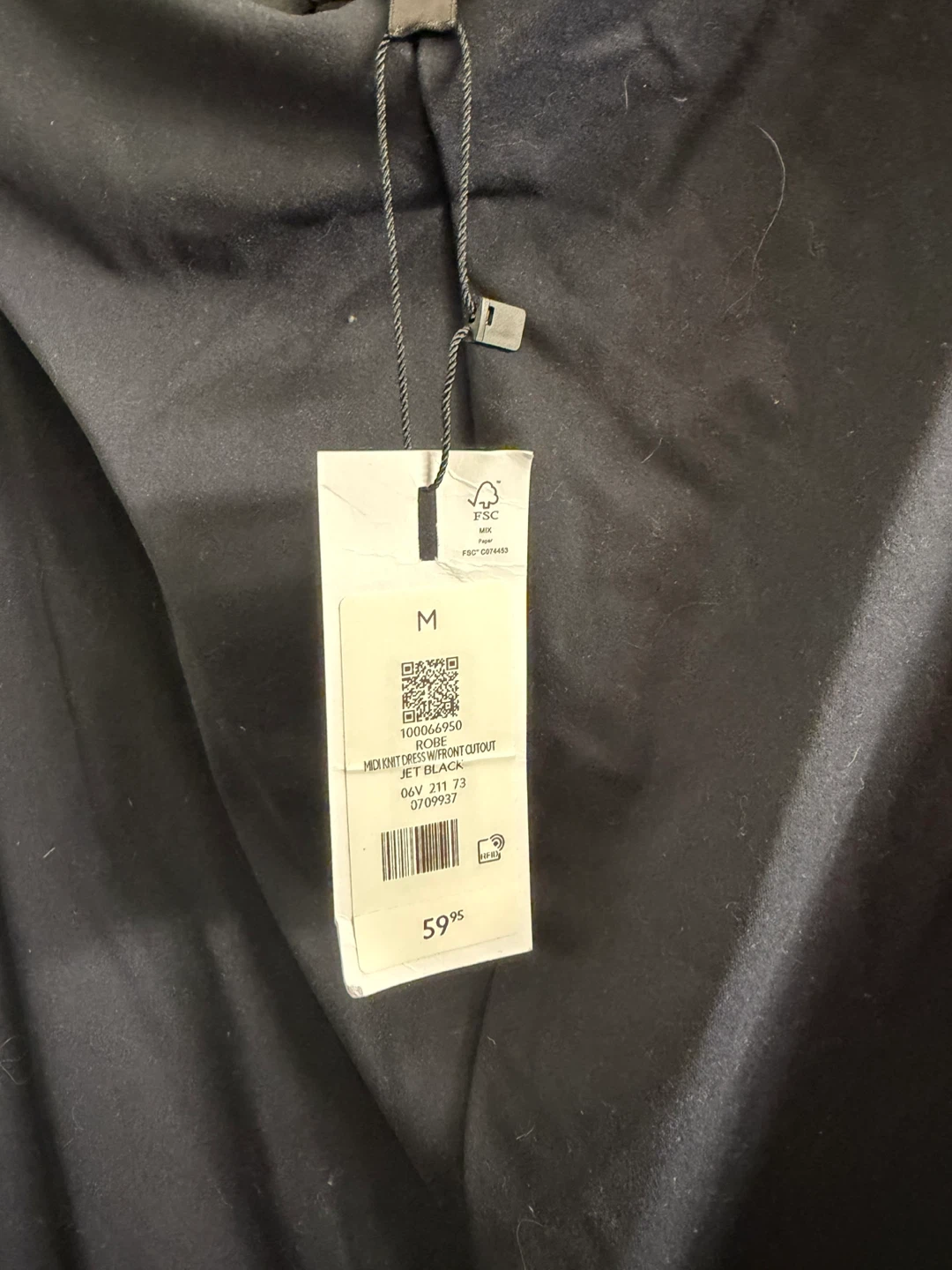 Dynamite Black Dress with Front Cutout Sz M - photo 5