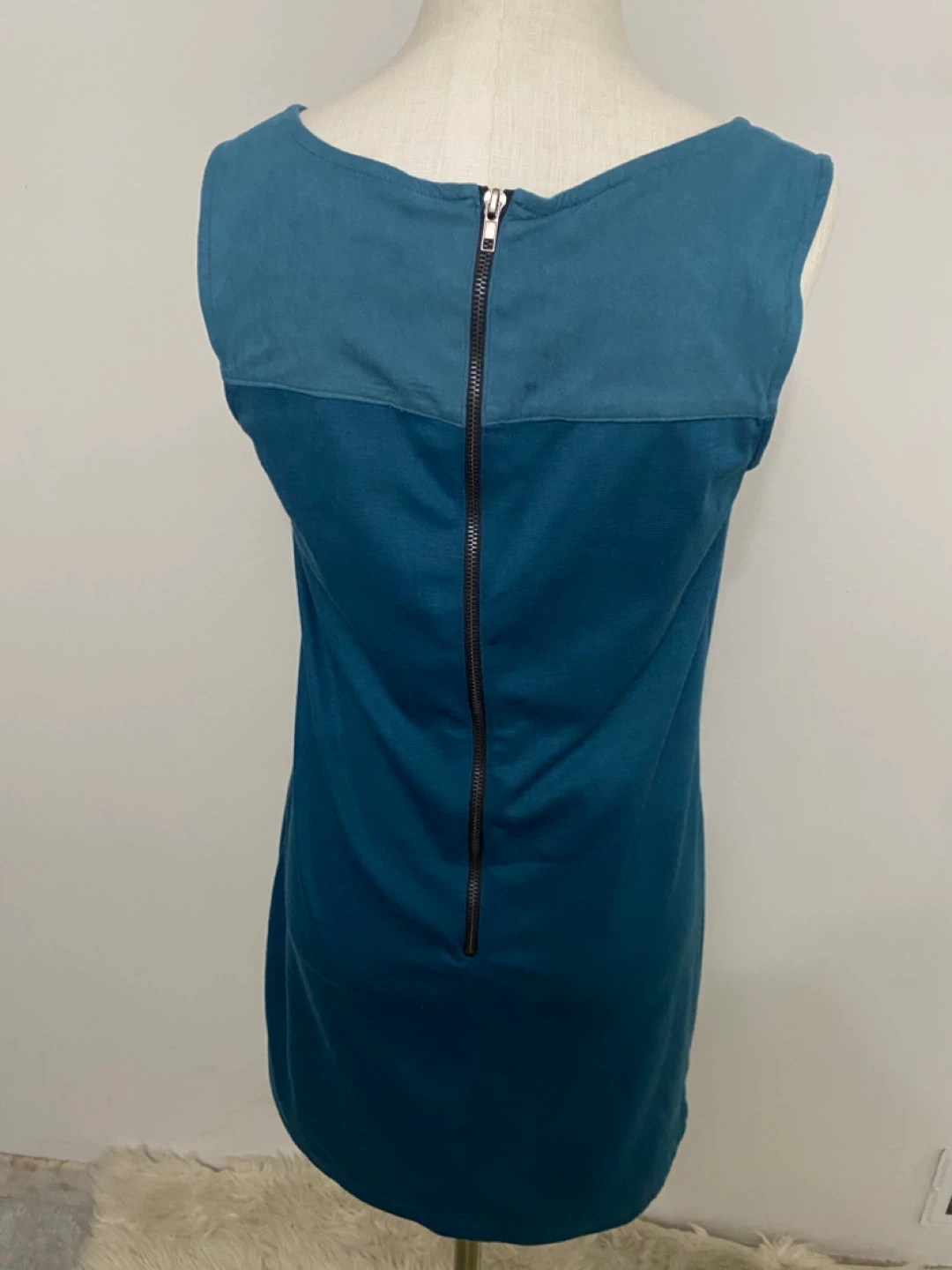 Forever 21 Teal Velvet Sleeveless Dress M/M - photo 2