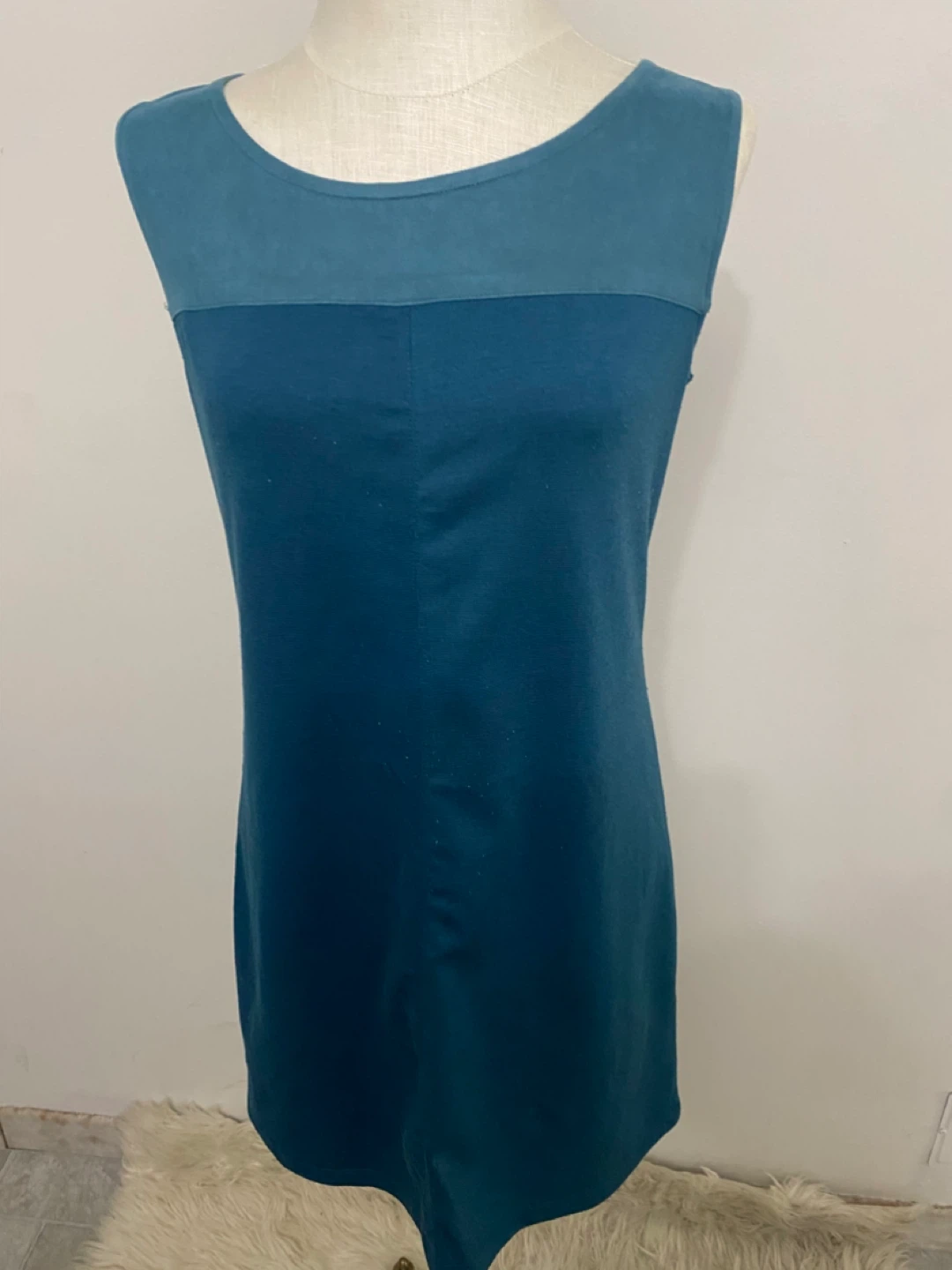 Forever 21 Teal Velvet Sleeveless Dress M/M