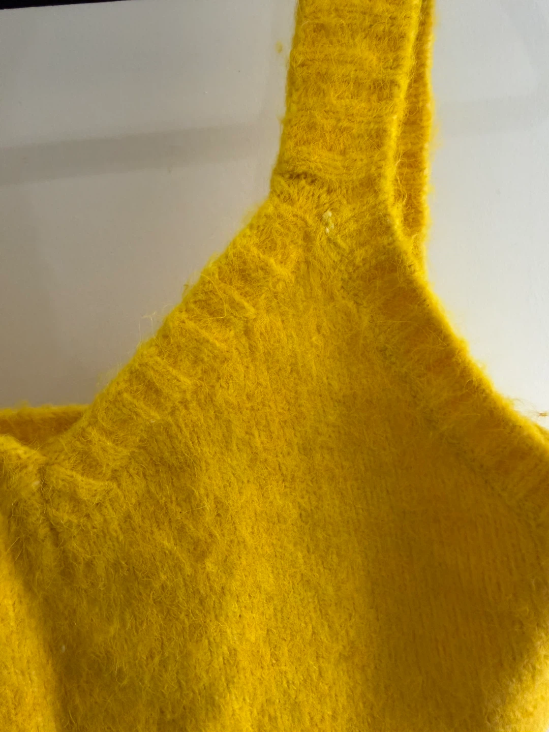 Zara Yellow Knit Cropped Tank Top - Size L - photo 4