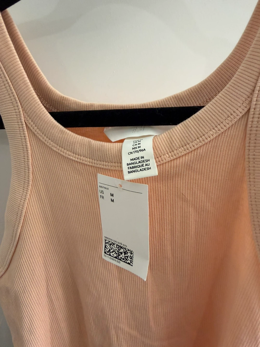 H&M Ribbed Tank Top - Peach - Size M - photo 2