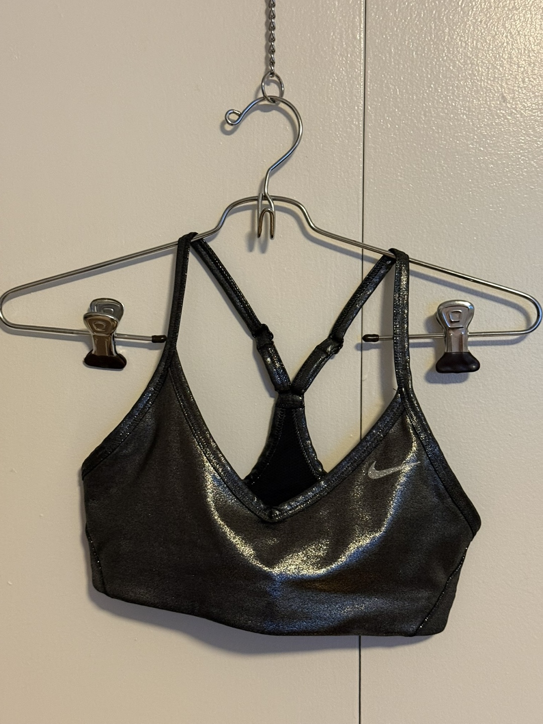 Nike Women's Sparkle Sports Bra - Black/Silver