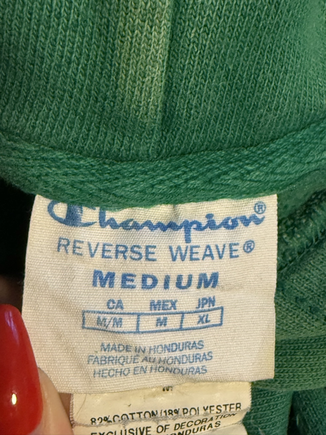 Champion Reverse Weave Hoodie - Green Tie-Dye - Medium - photo 3