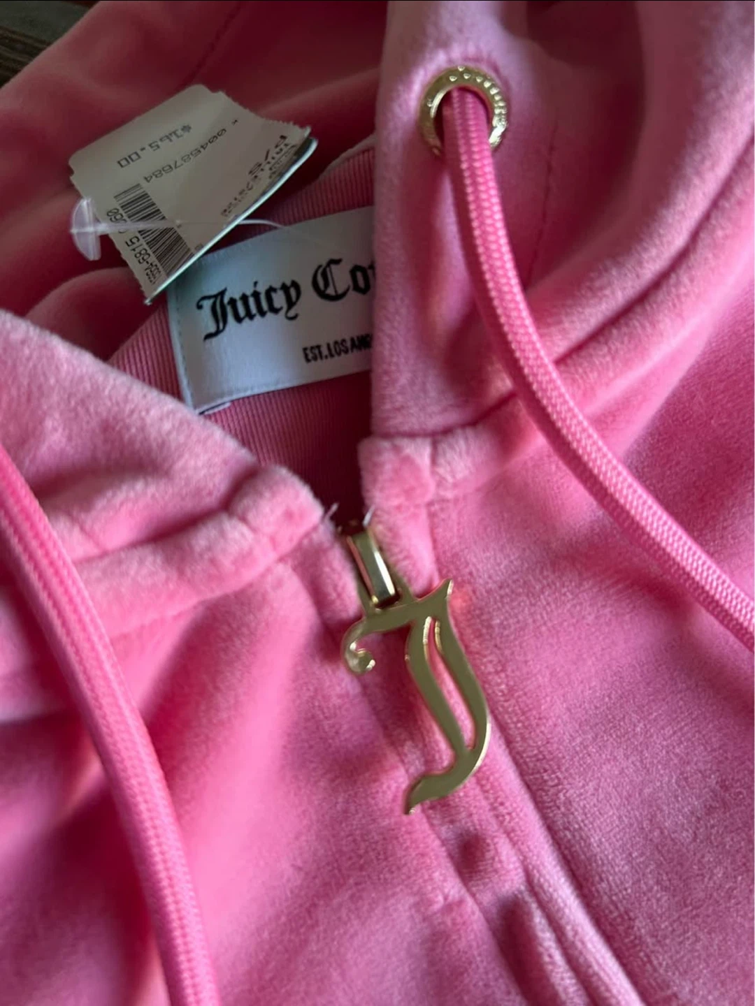 BNWT: Juicy Couture Cropped Sequined Logo Zip-up Hoodie
