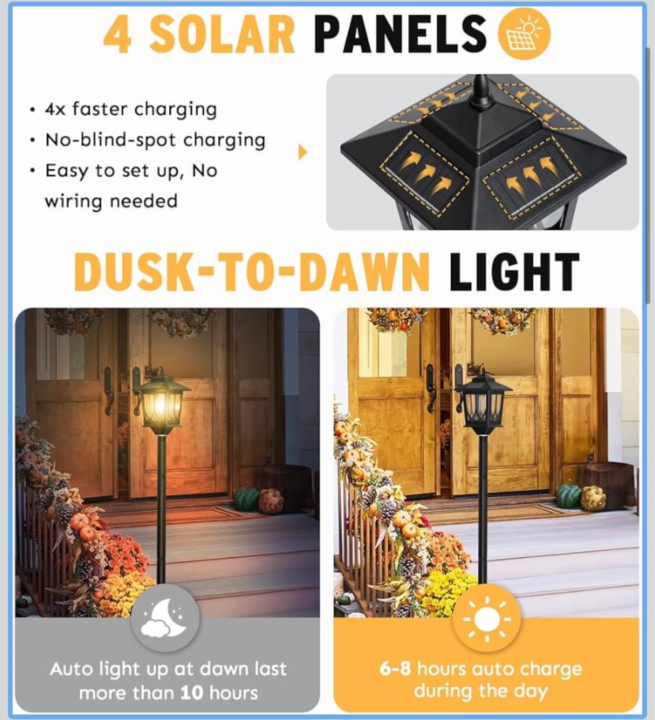 New 63" Solar Lamp Post Light 2 Pack - photo 2