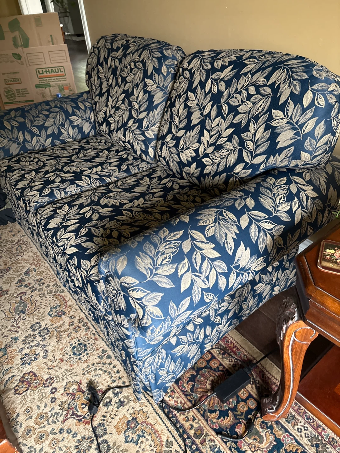 Floral Print Loveseat Sofa - photo 3