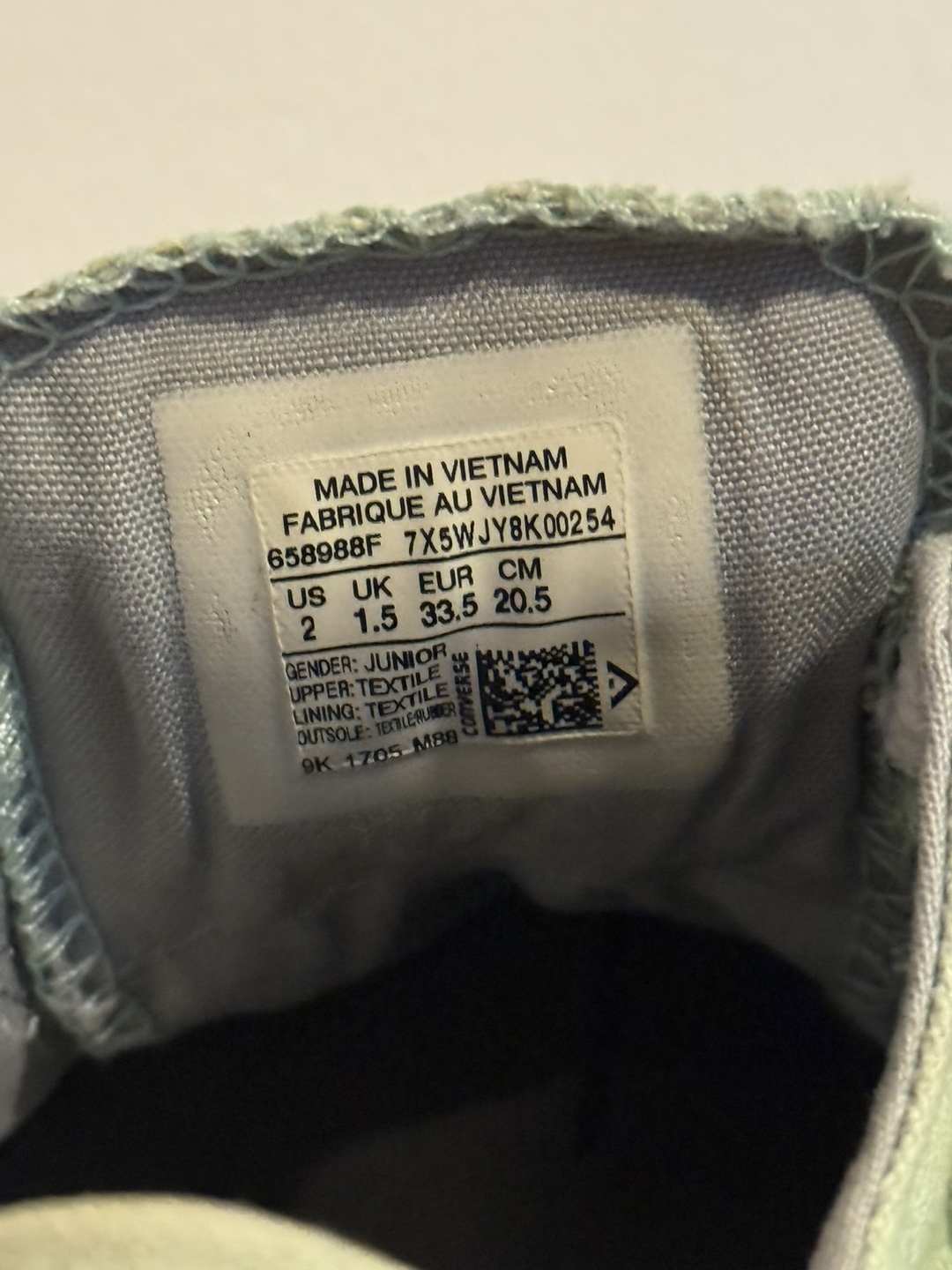 Converse All Star Junior Shoes Mint Green - photo 4