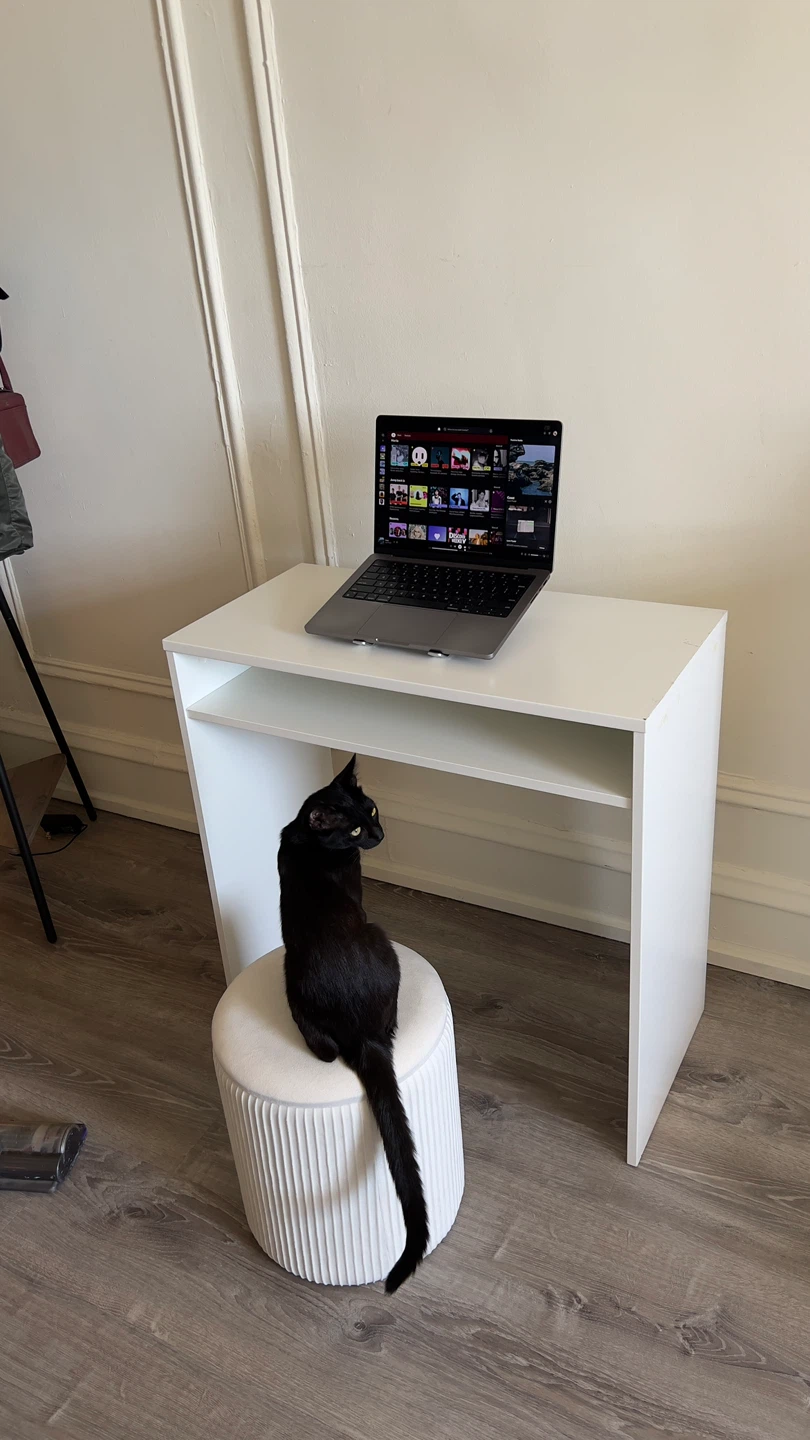 White Table with Shelf