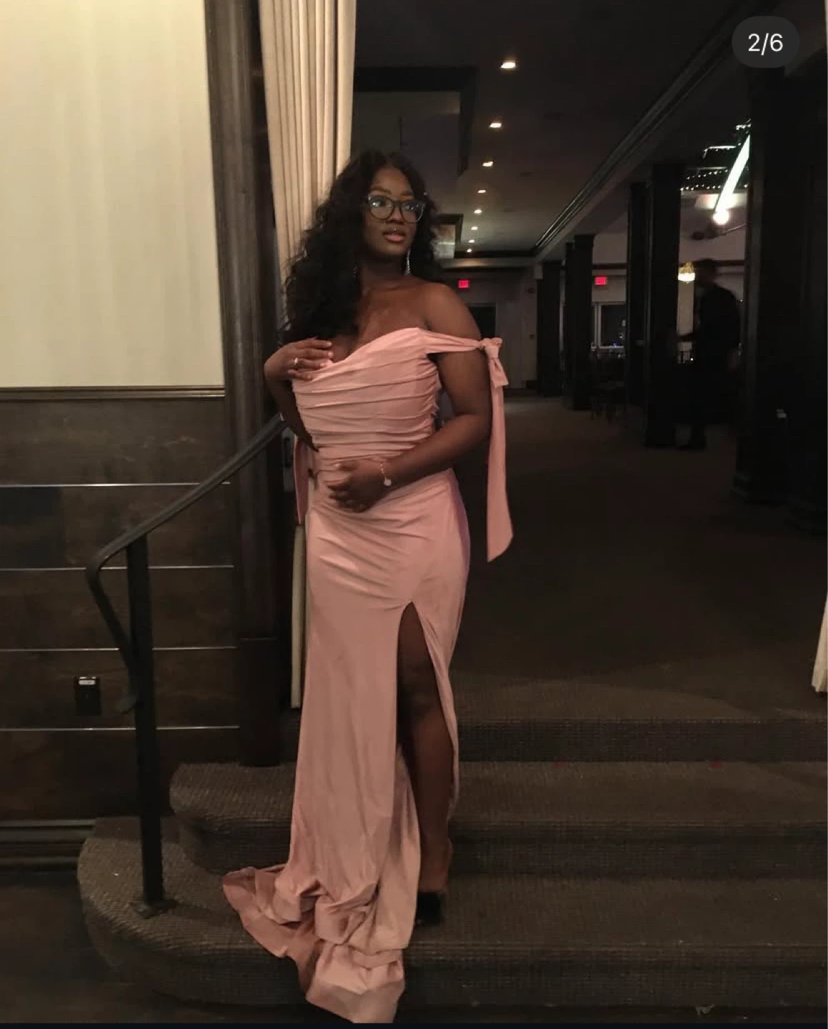 Rose Gold Cinderella Divine Prom Dress, Size 14
