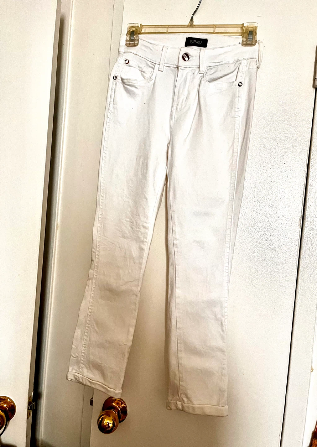 Buffalo David Bitton White High Rise Fit Jeans