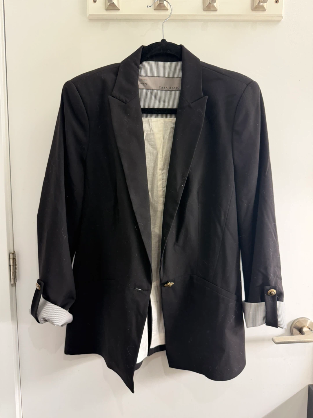 ZARA BASIC Black Blazer - Size L